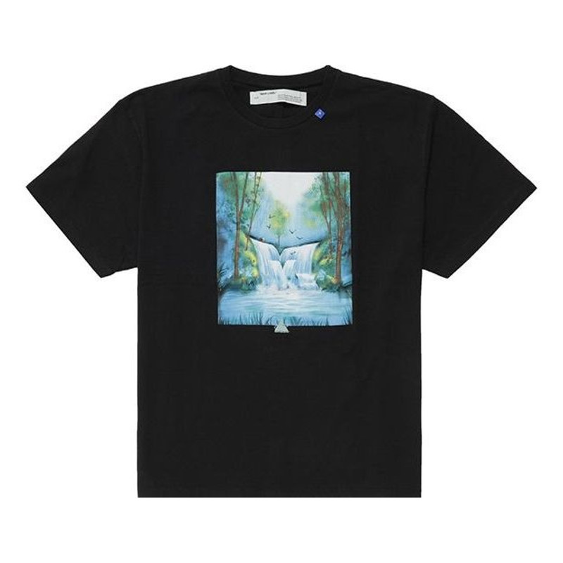 티블랙 멀티 컬러 OMAA038E191850151088에 오프 화이트 FW19 폭포 S / S - 1