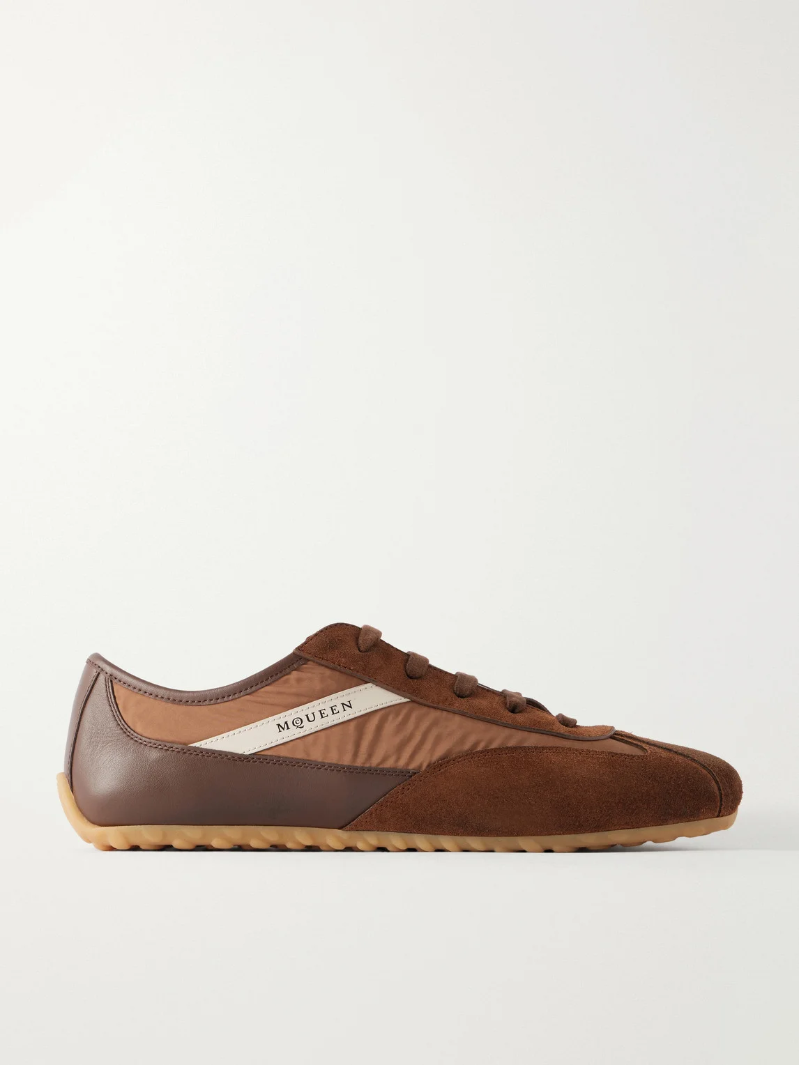 Suede-Trimmed Shell Sneakers - 1