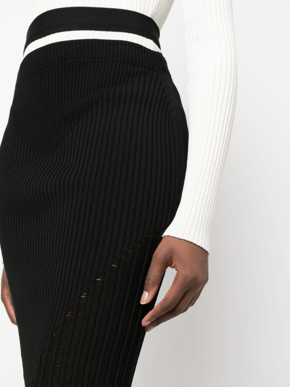 ribbed-knit pencil skirt - 5