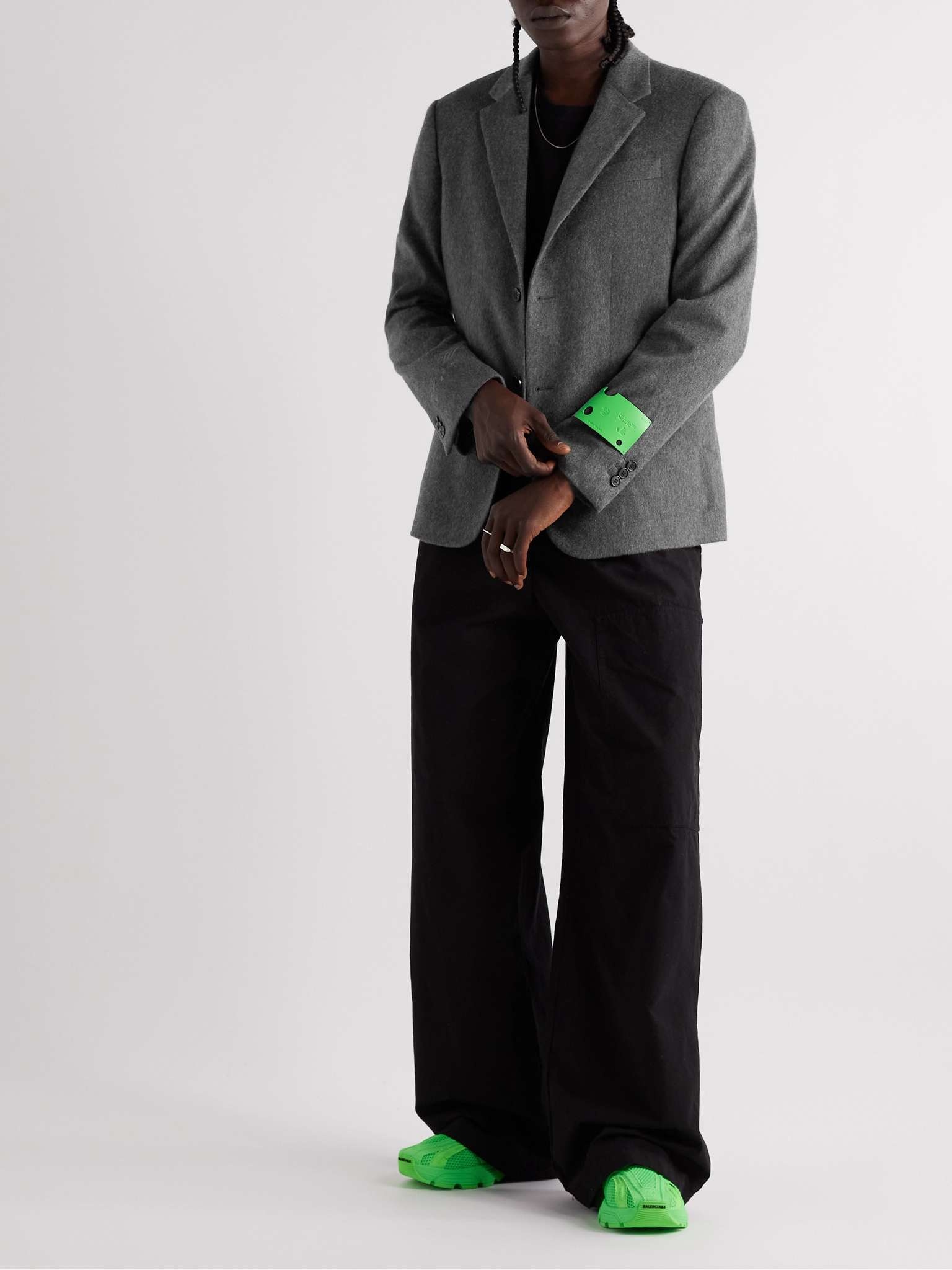 Logo-Appliquéd Cashmere Blazer - 3