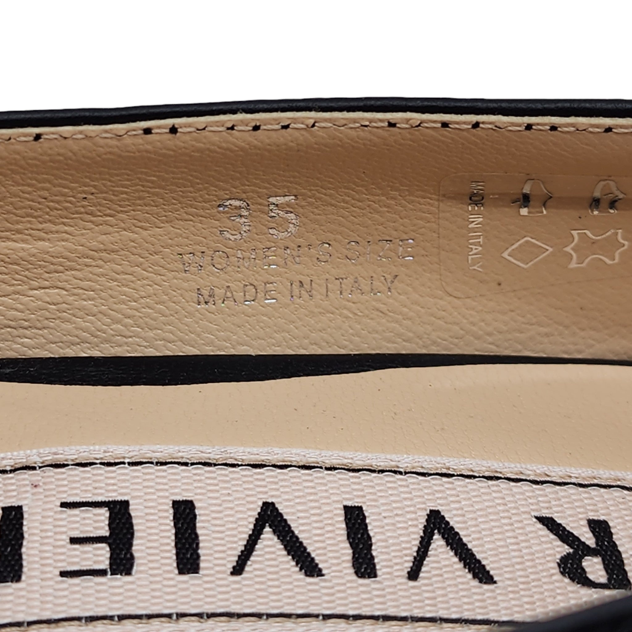 Roger Vivier Flower Strass Leather Ballet Flats - Leather - Black - 7