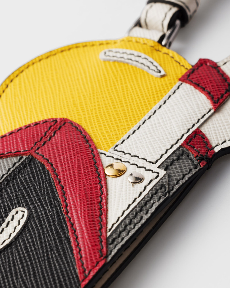 Prada Saffiano leather name tag outlook