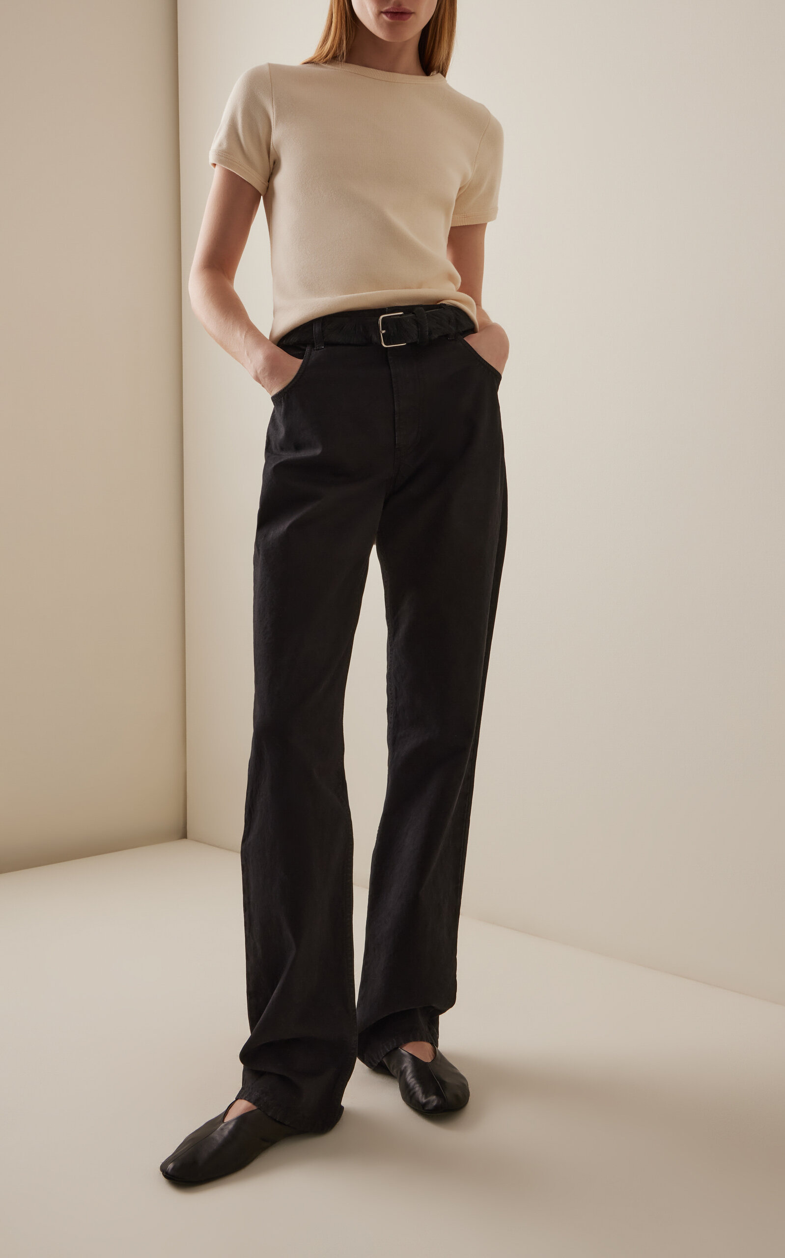 Landais Rigid High-Rise Bootcut Jeans black - 2