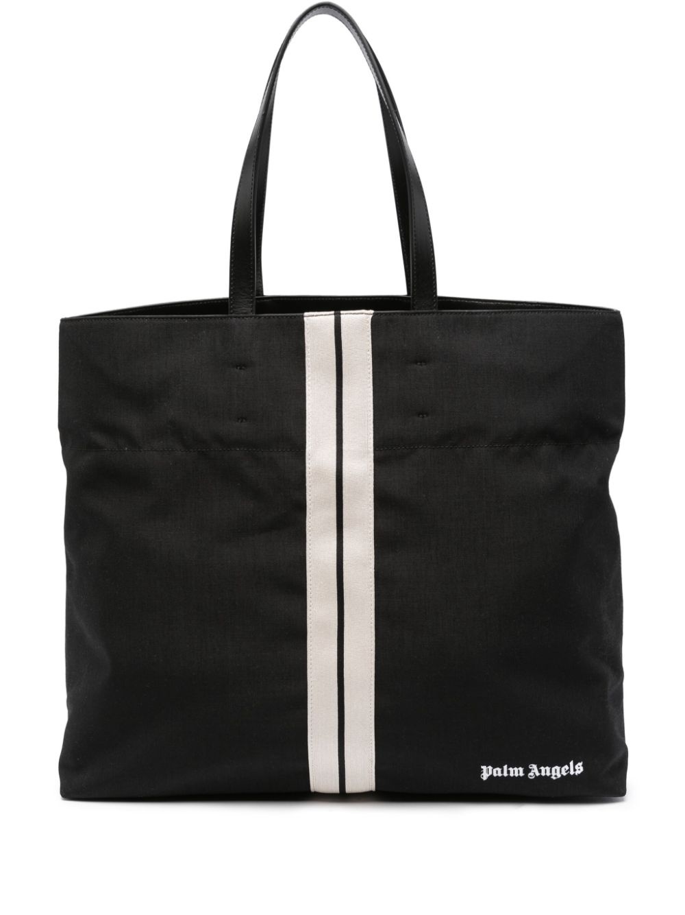 Track logo-print cotton tote bag - 1