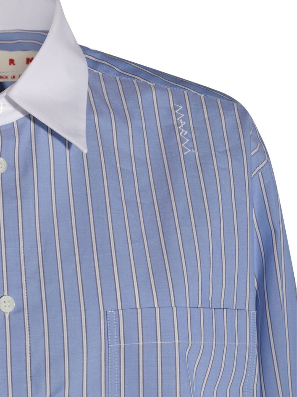 striped poplin shirt - 3