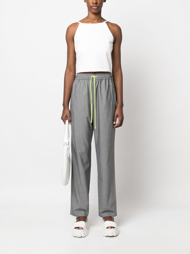 ESSENTIEL ANTWERP pinstripe-pattern drawstring-waist trousers outlook