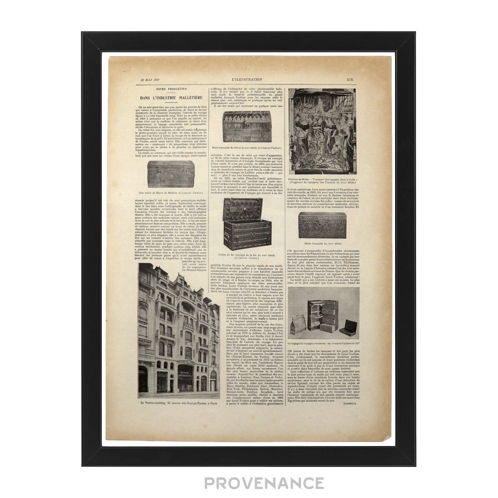 Louis Vuitton Antique Newsprint Ad - Trunk Industry - 1