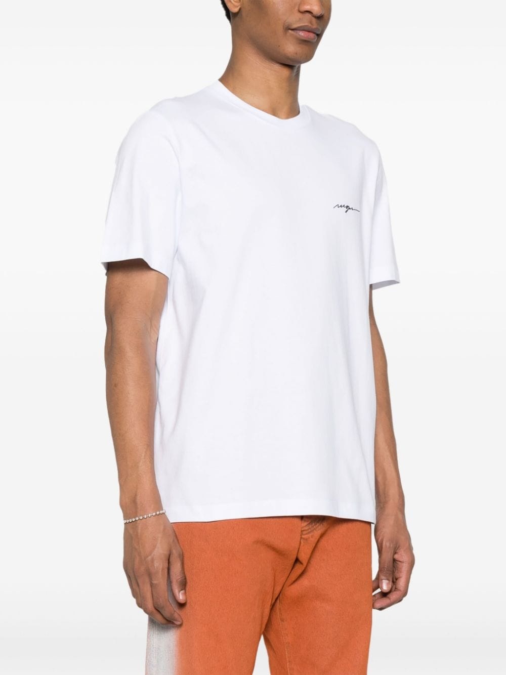 embroidered-logo cotton T-shirt - 3
