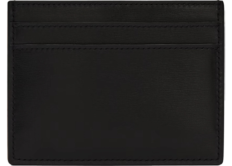 SAINT LAURENT Saint Laurent Card Case in Smooth Leather Black outlook