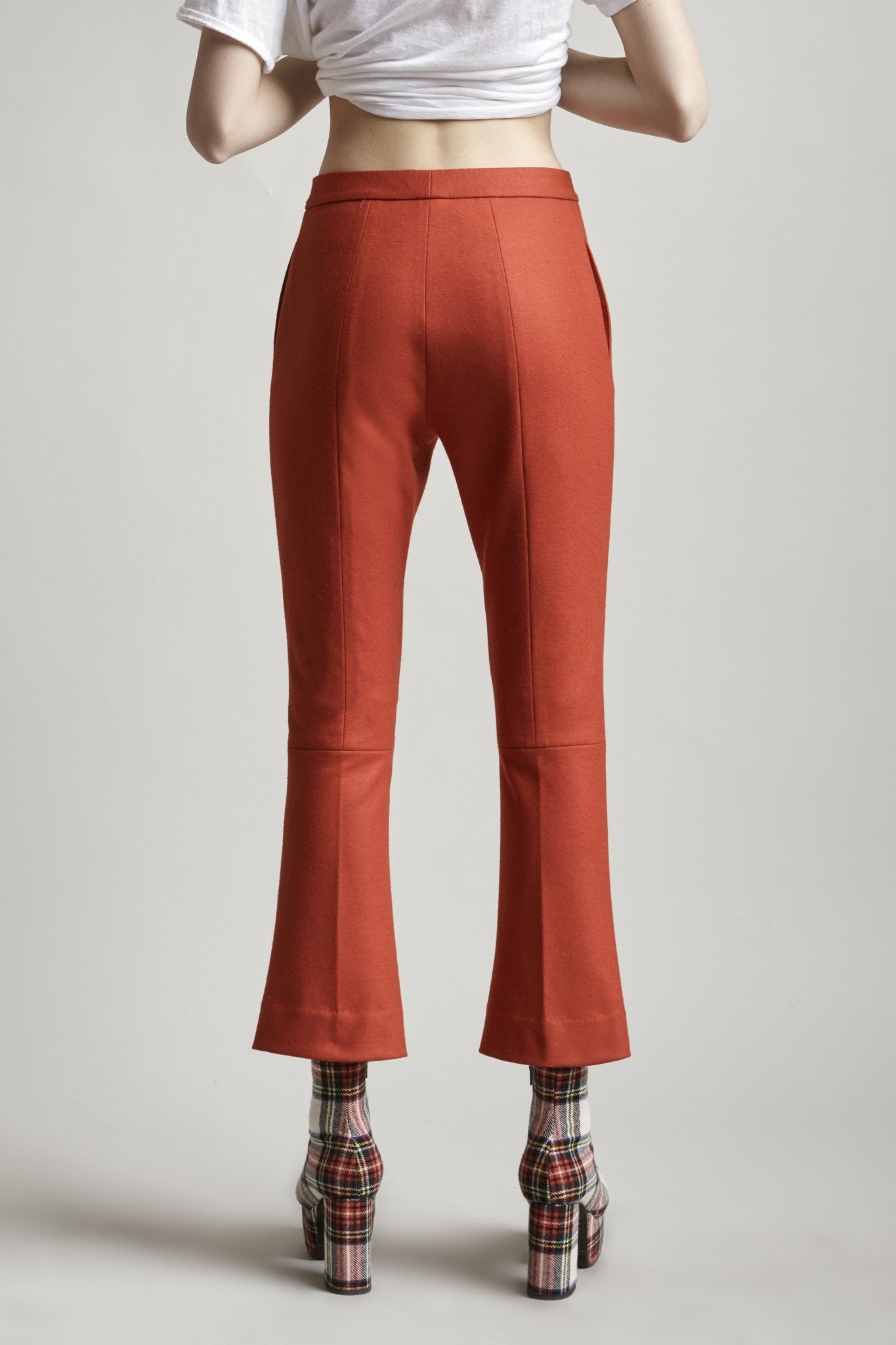 SKINNY KICK FLARE - RED - 2