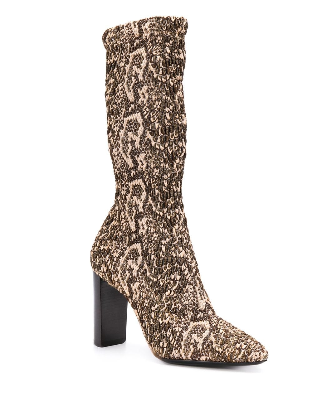 snake-print elasticated boots - 2