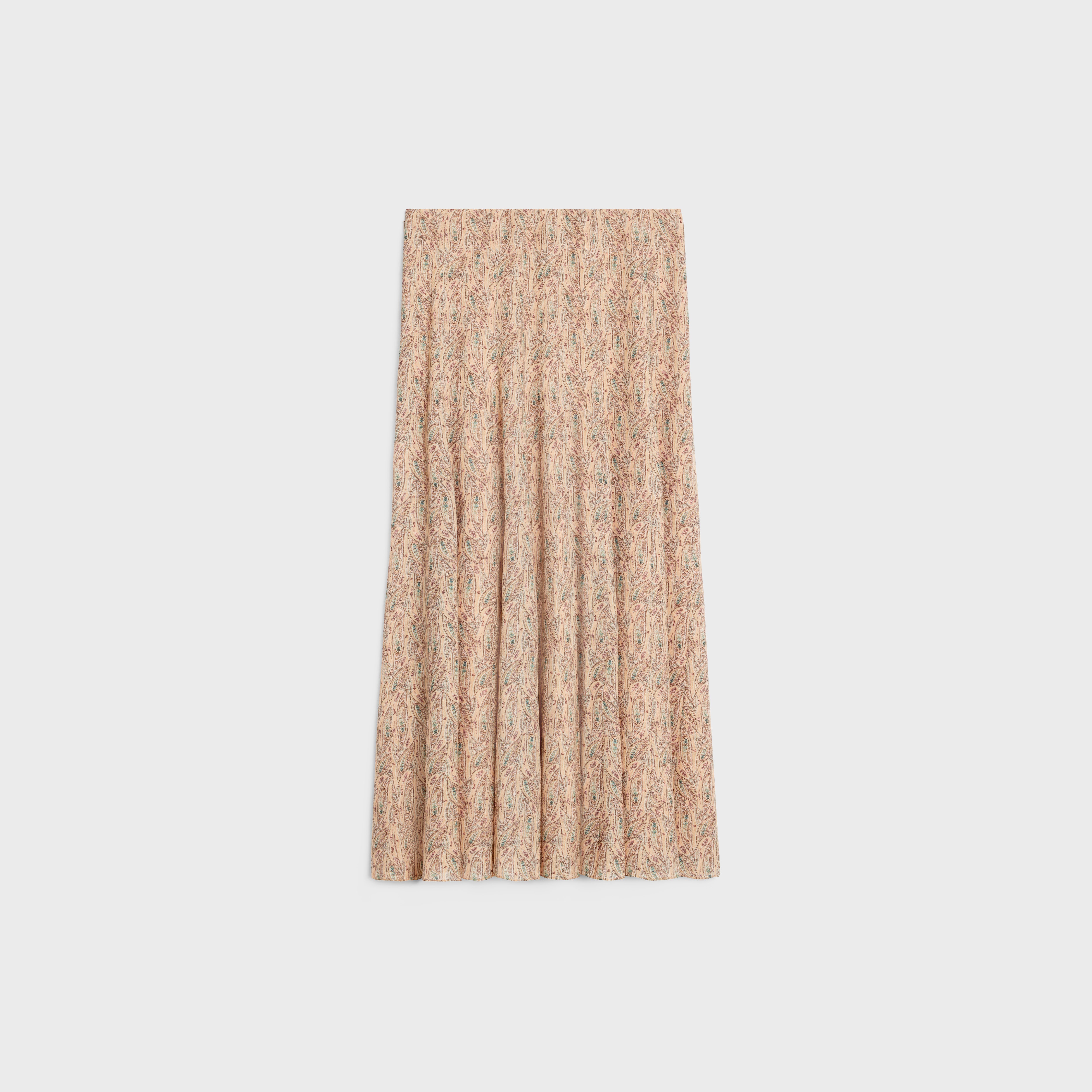 pleated skirt in silk georgette - 2