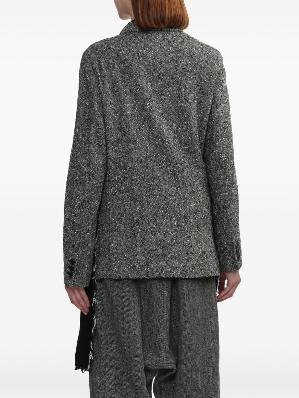tweed panelled blazer - 6