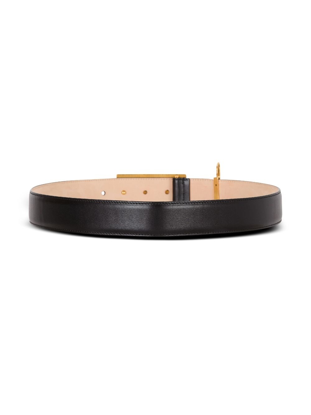 logo-plaque leather belt - 2