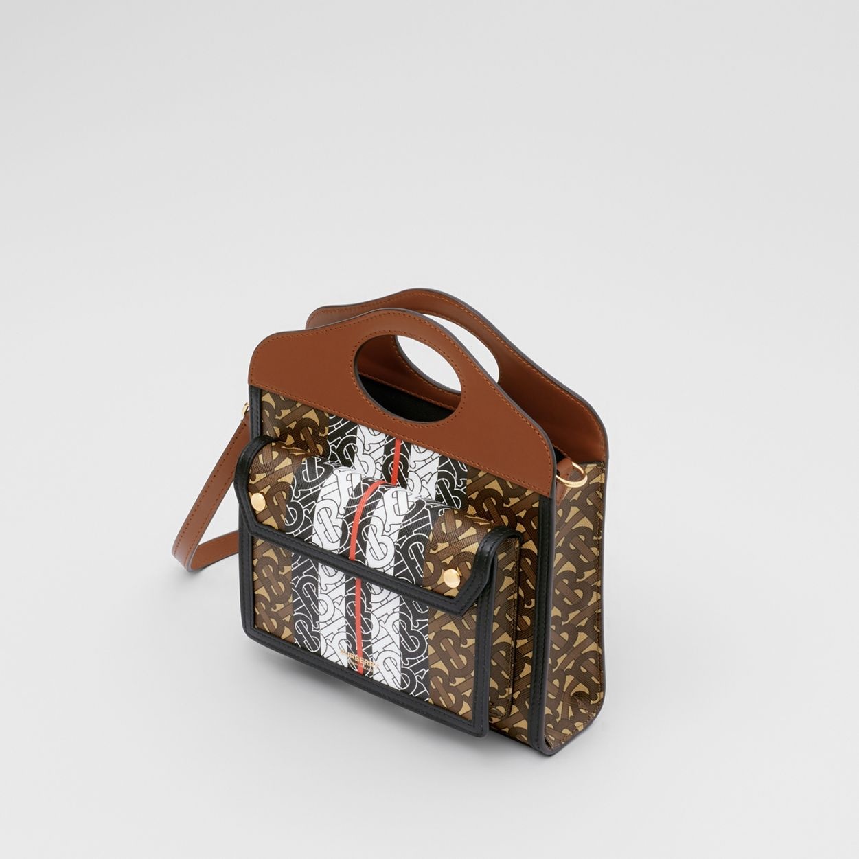 Mini Monogram Stripe Print Pocket Bag - 4