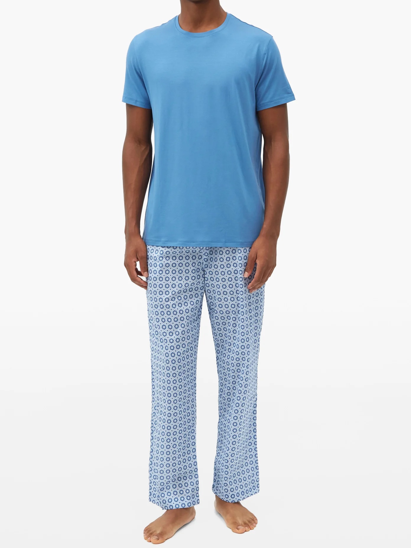 Ledbury geometric-print cotton pyjama trousers - 2