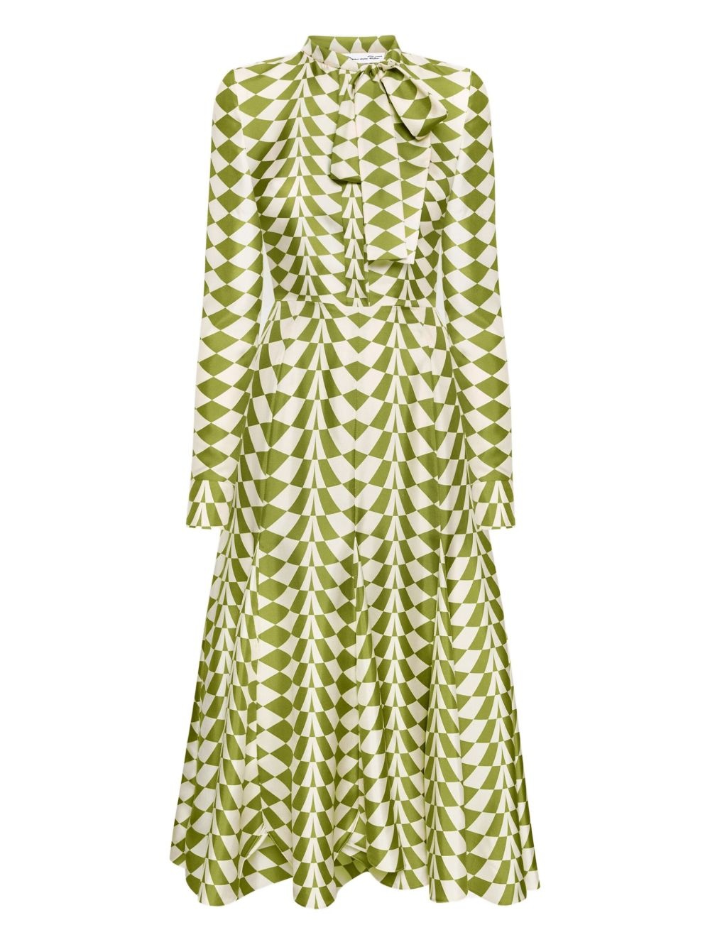 geometric-print midi dress - 1