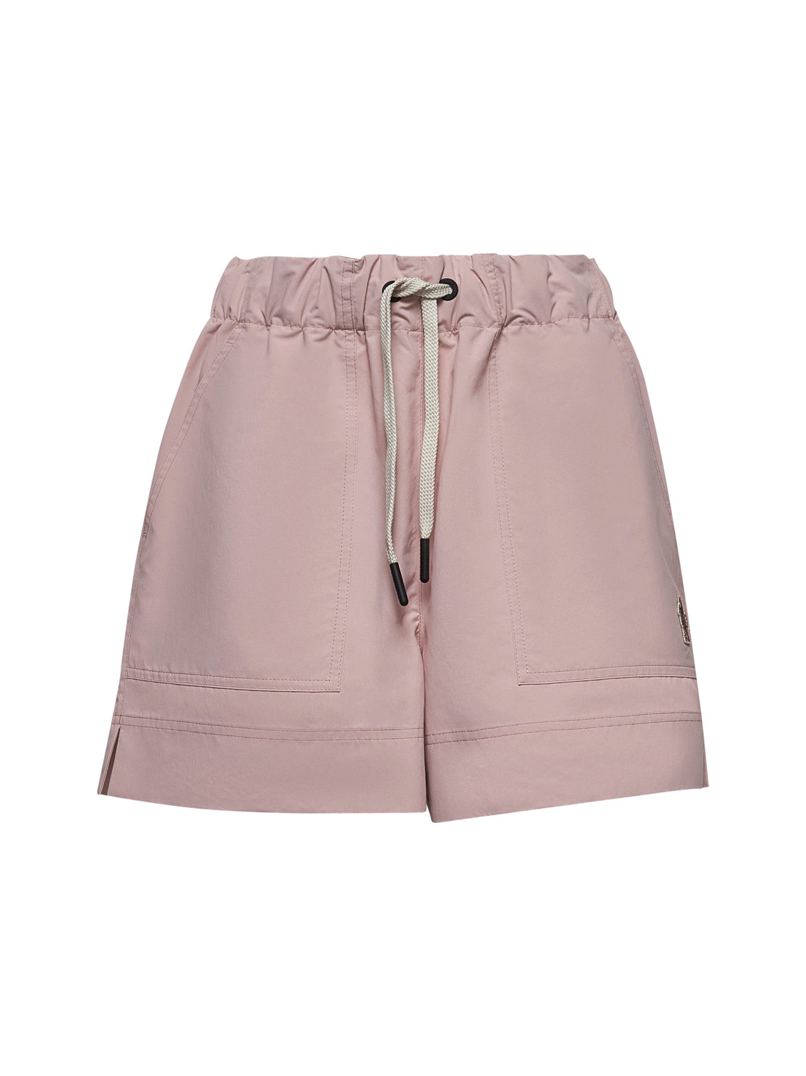 Pink technical froissé shorts - 1