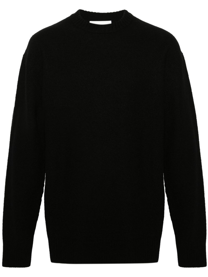 crew-neck boiled wool jumper 1