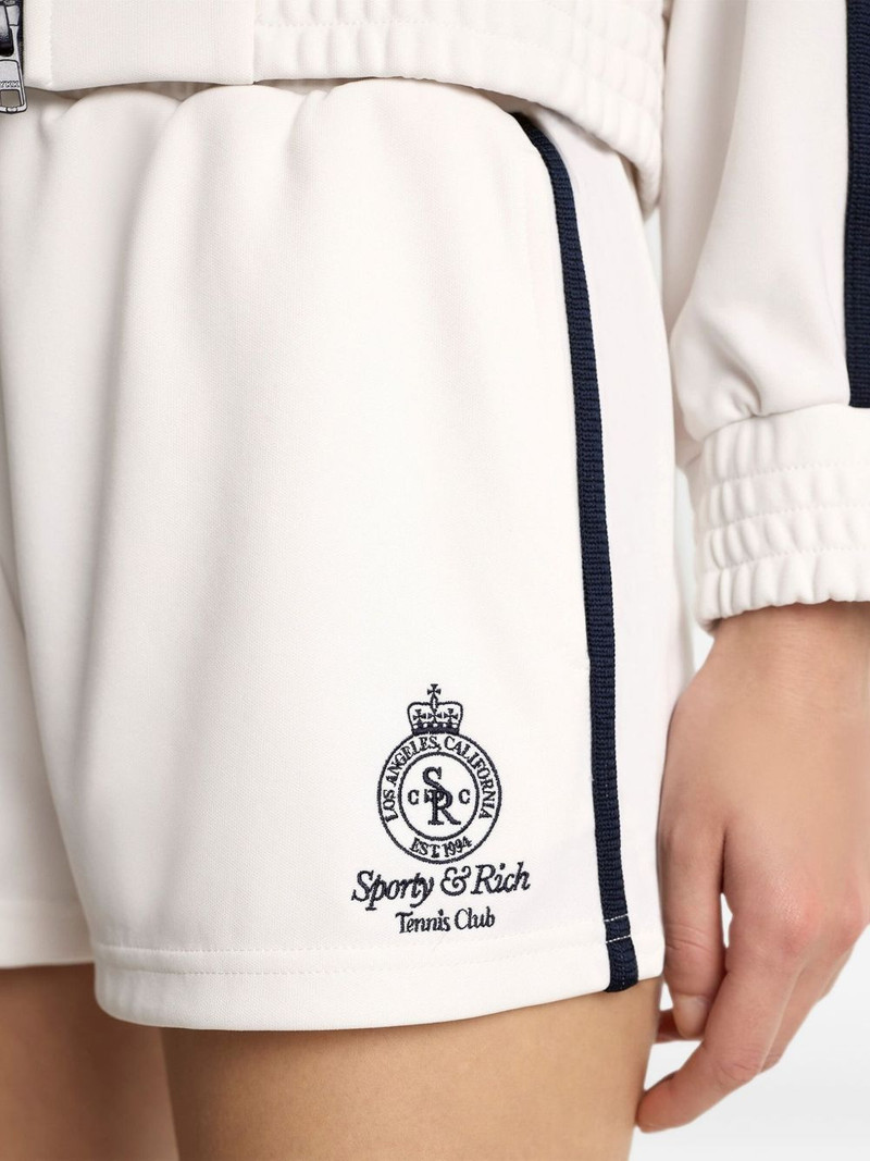 logo-embroidered side-stripe shorts 4