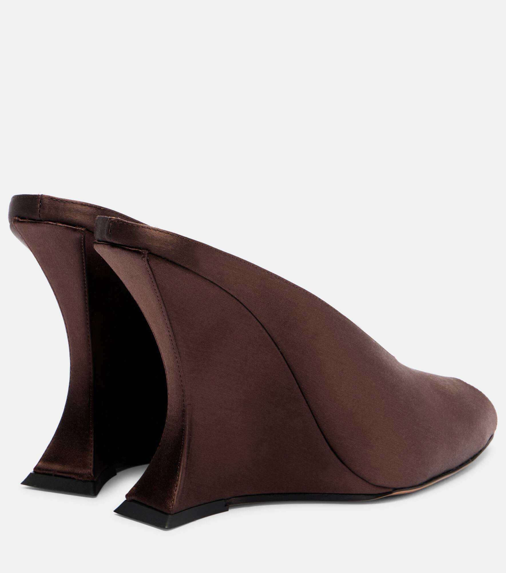 Nina 105 satin wedge mules - 2