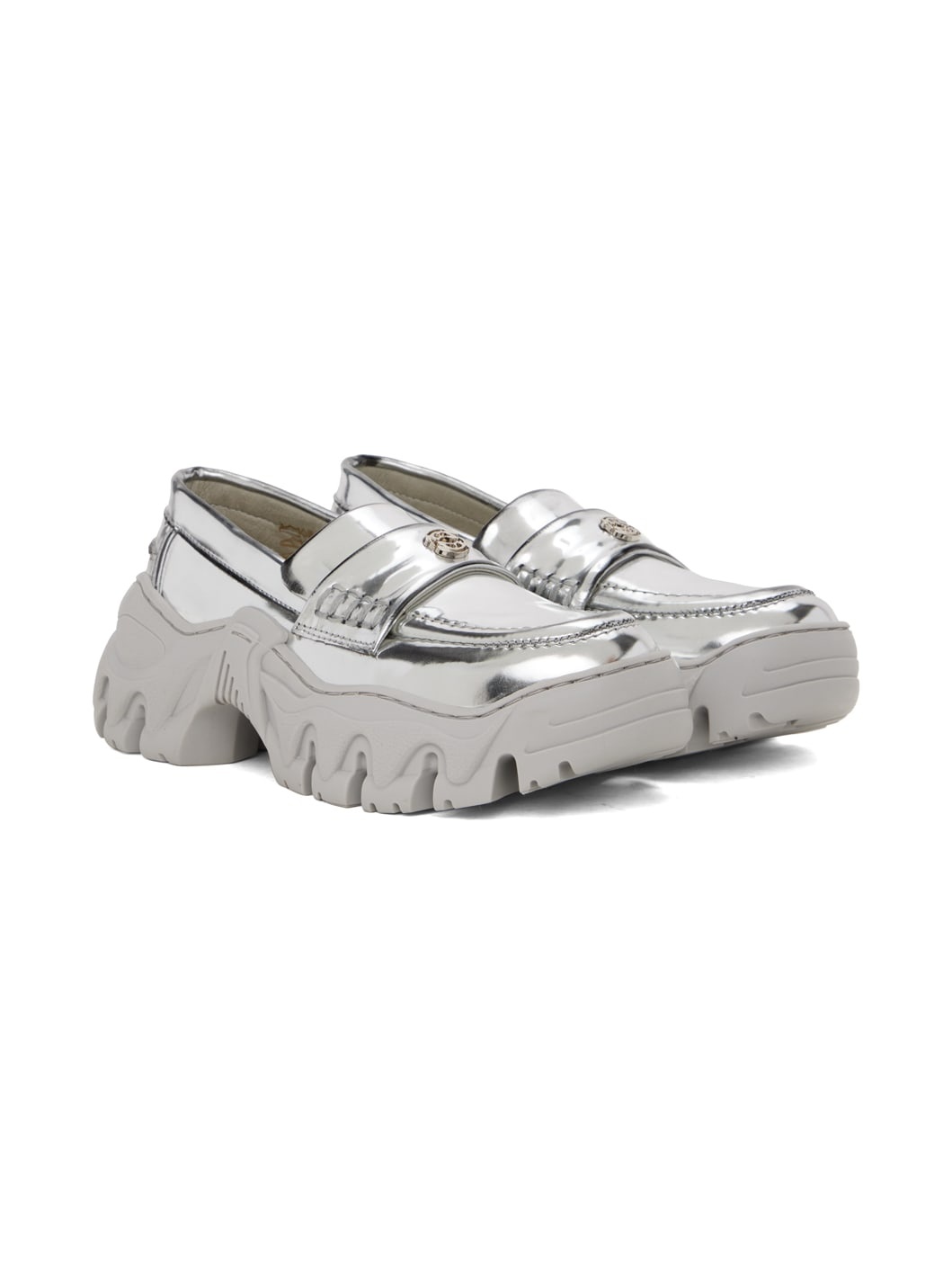 SSENSE Exclusive Silver Boccaccio II Loafers - 4