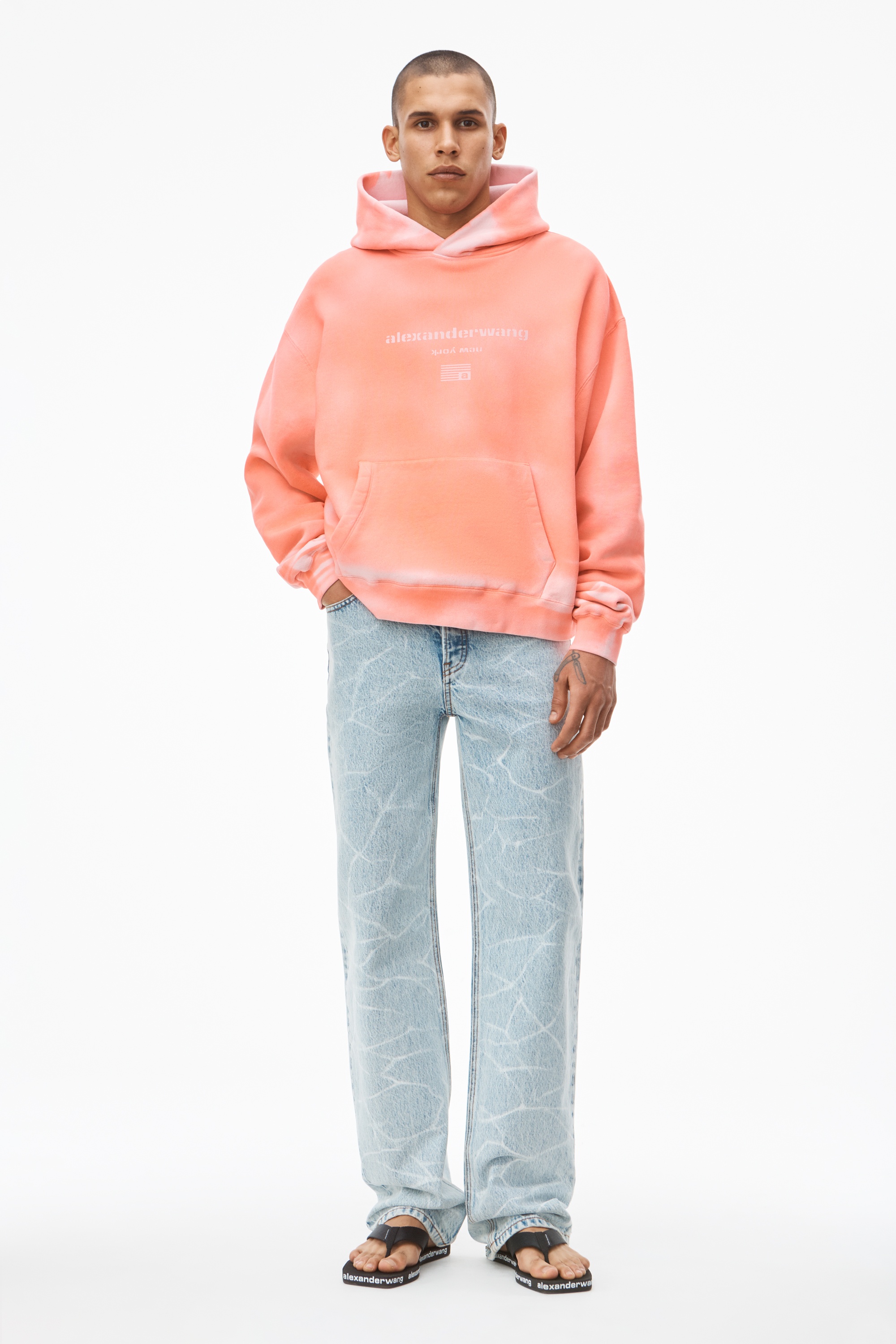 GARMENT DYED HOODIE IN TERRY - 6