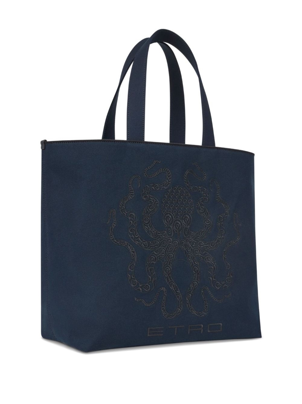 Octopus-embroidered tote bag - 4