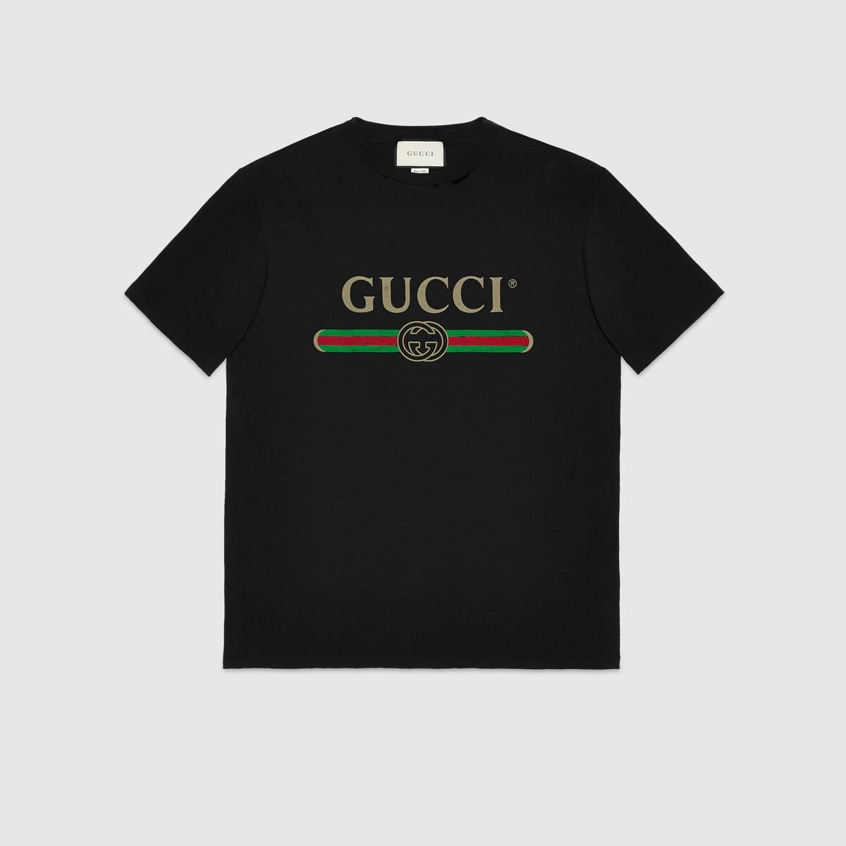 Oversize T-shirt with Gucci logo - 1