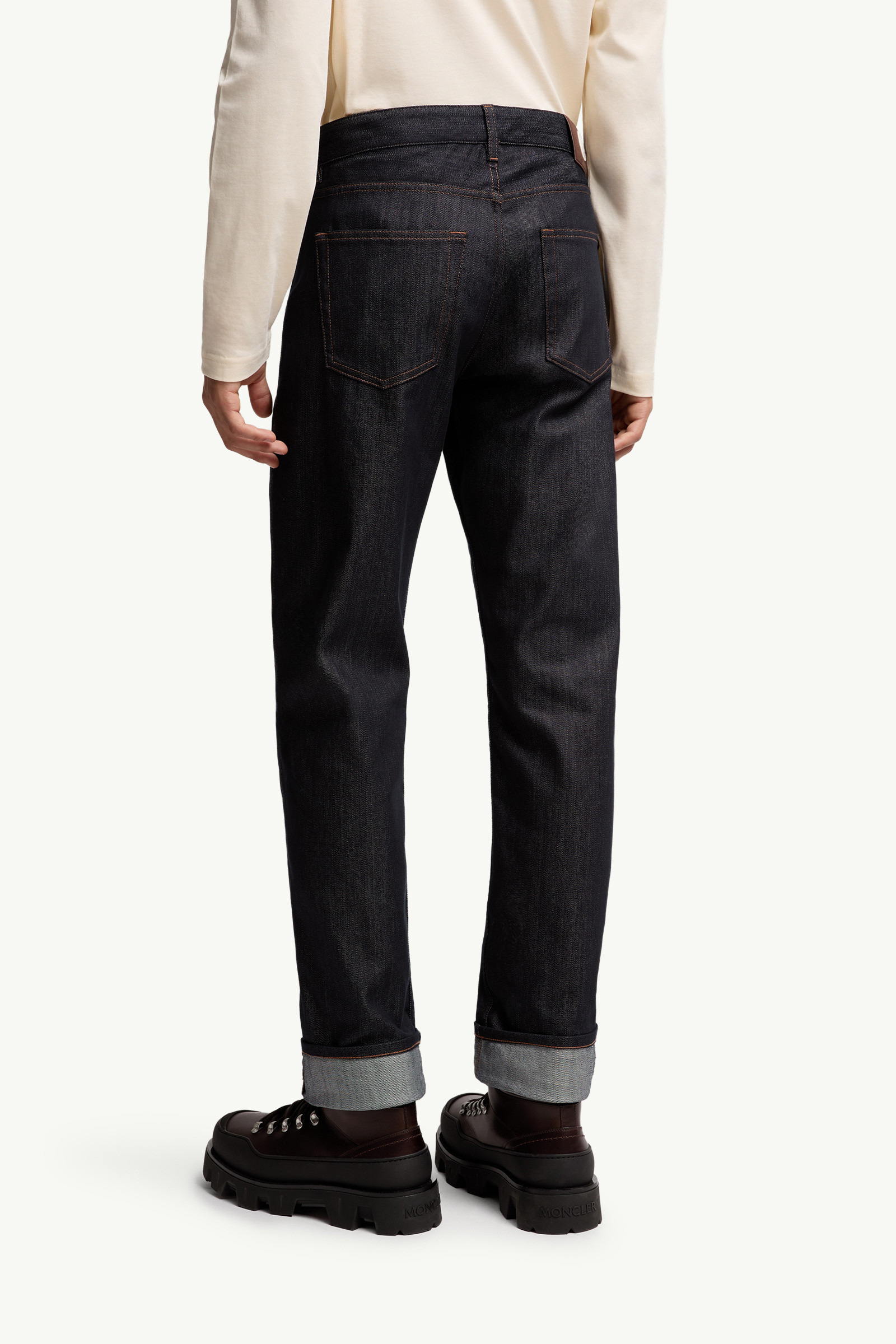 Straight Leg Denim Jeans - 5