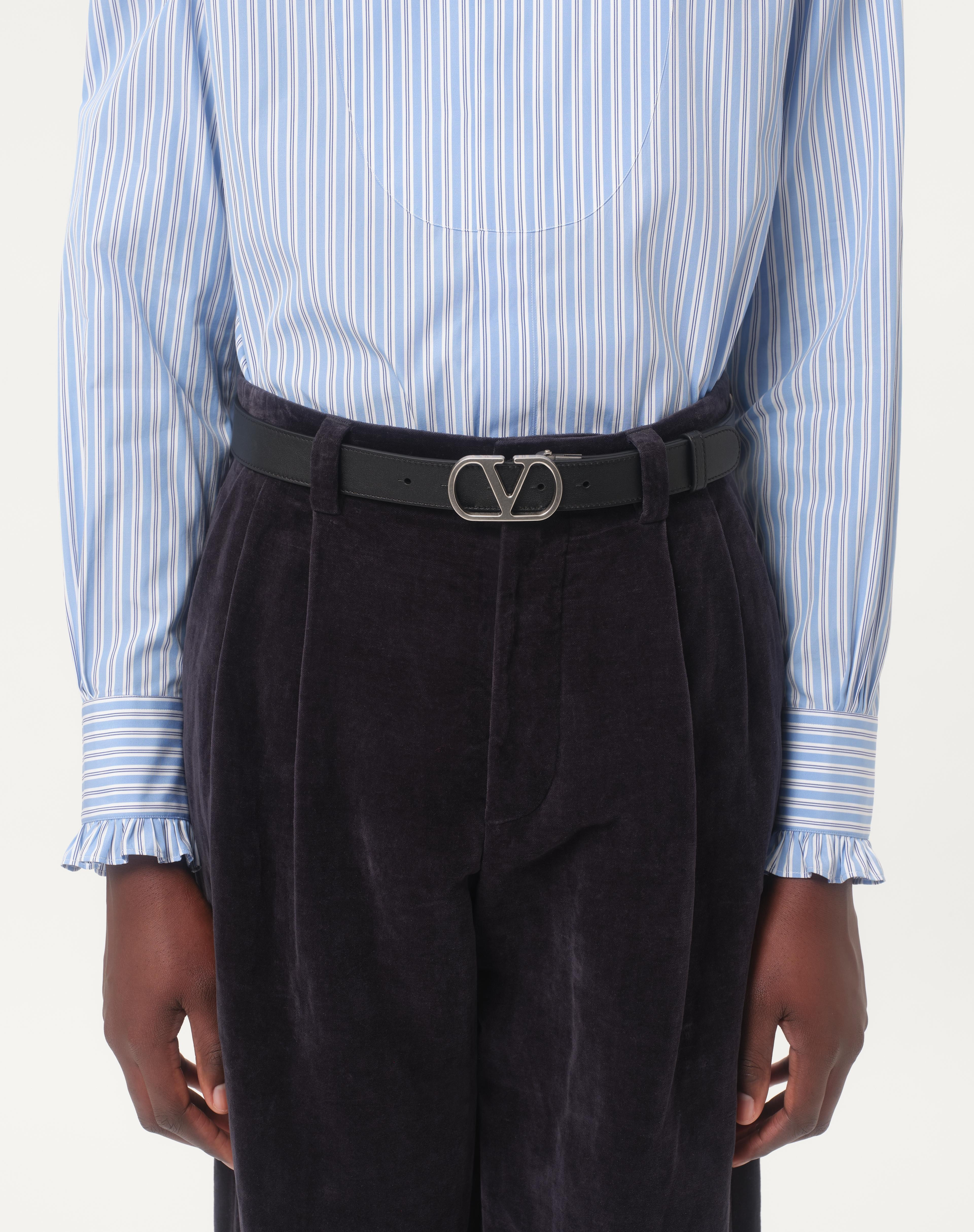 VLOGO SIGNATURE REVERSIBLE SHINY CALFSKIN BELT 30 MM - 2
