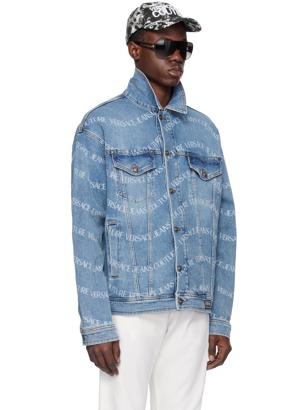 Blue Pattern Denim Jacket - 2