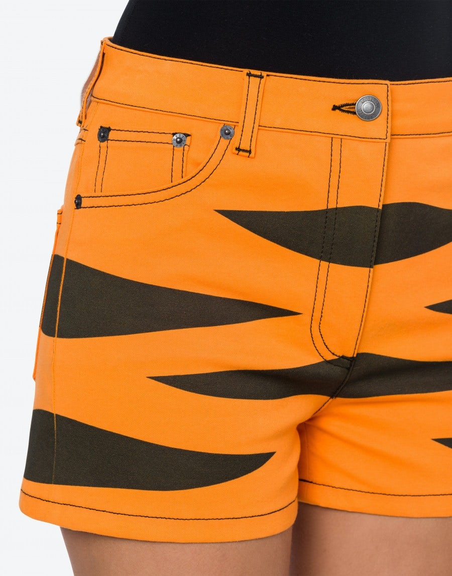 CHINESE NEW YEAR COTTON GABARDINE SHORTS - 4