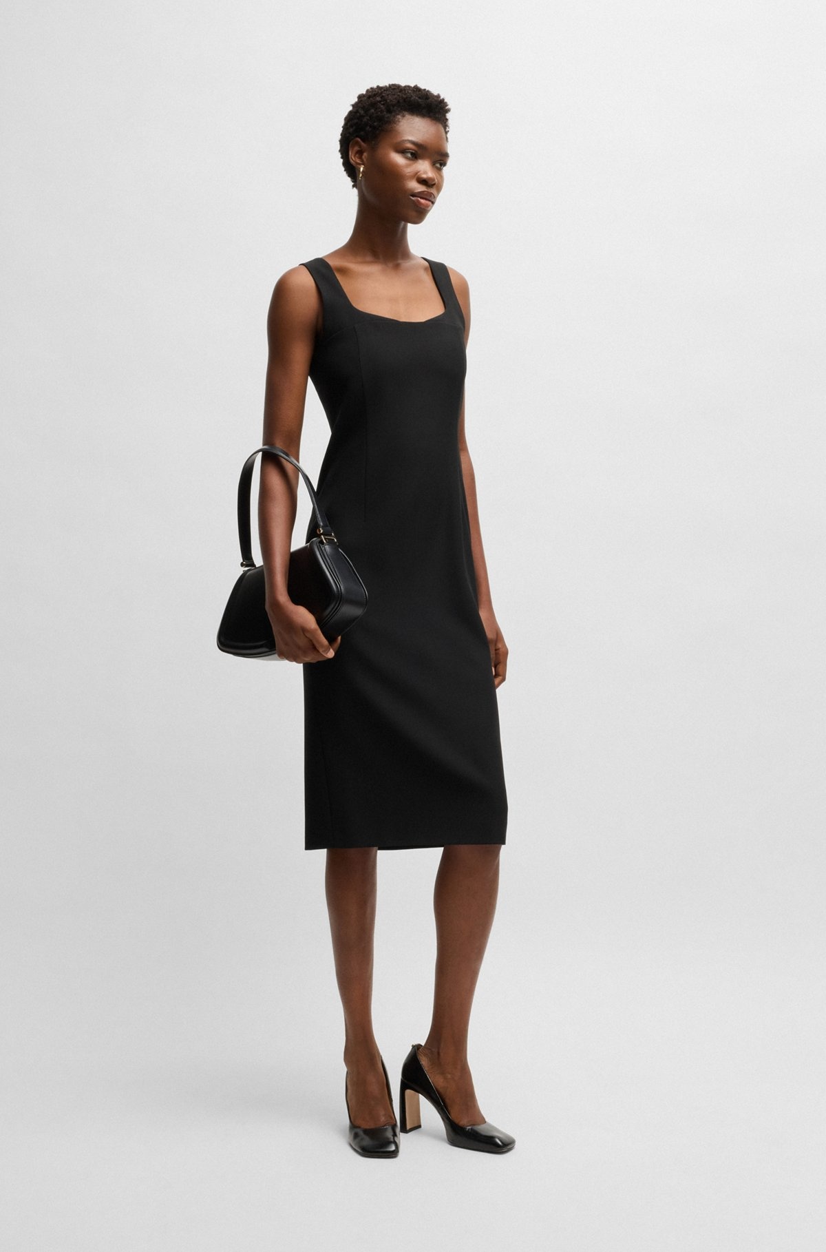 BODYCON MIDI-LENGTH DRESS IN STRETCH MATERIAL - 2