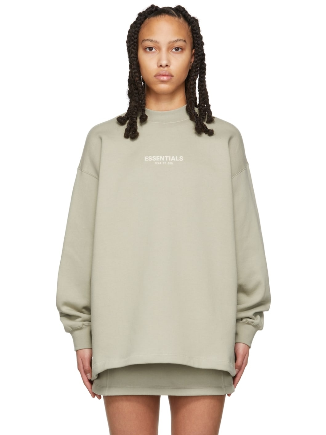 Green Relaxed Crewneck Sweatshirt - 1