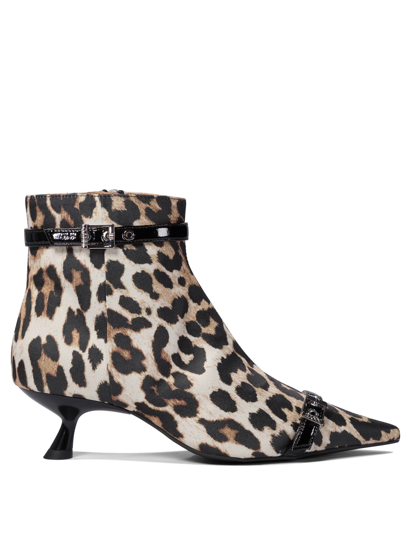 Ganni Leopard Ankle Boots - 1