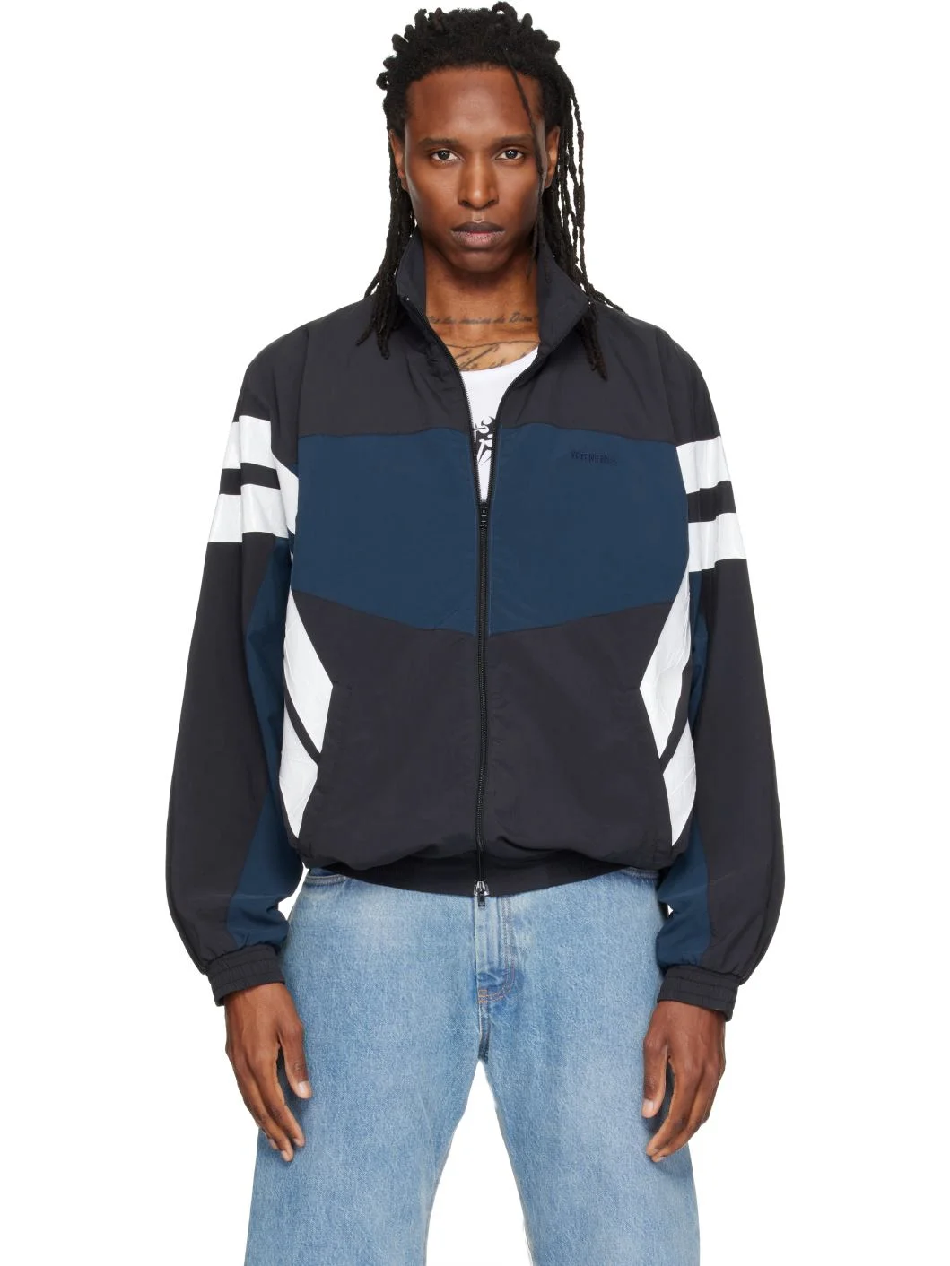 Black Tape Tracksuit Jacket - 1