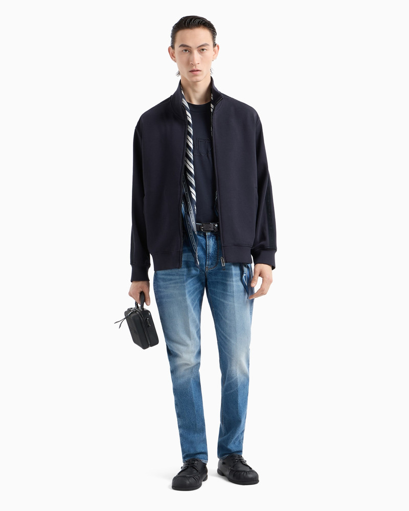 EMPORIO ARMANI ASV lightweight jersey T-shirt with raised logo embroidery outlook