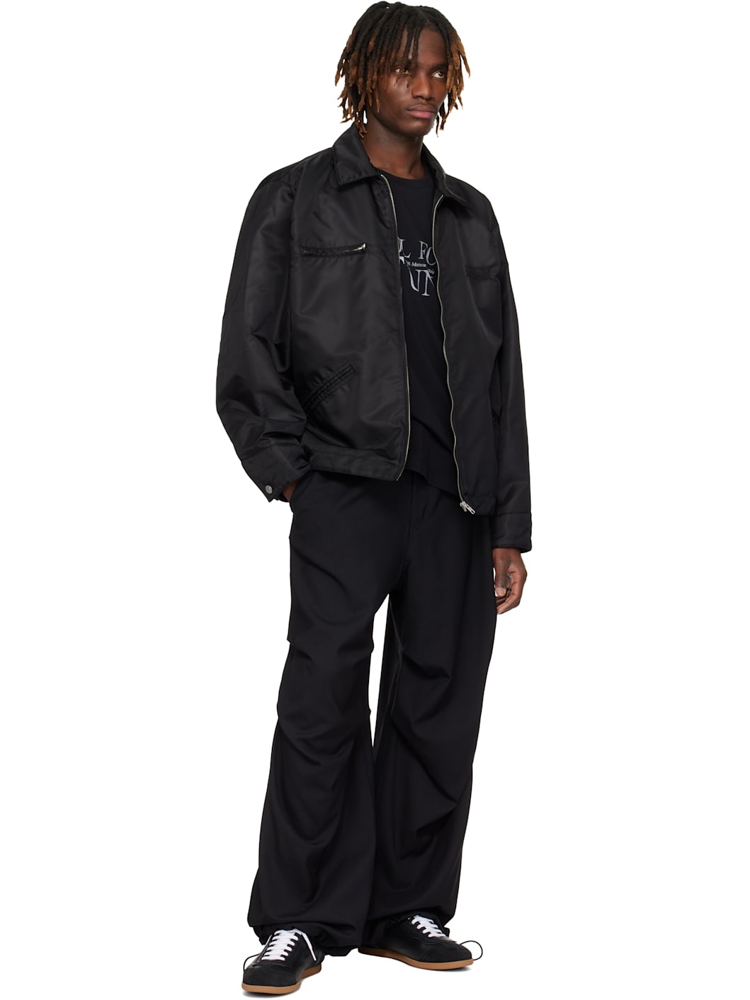 MM6 Maison Margiela Numeral Zip Jacket - Black | REVERSIBLE