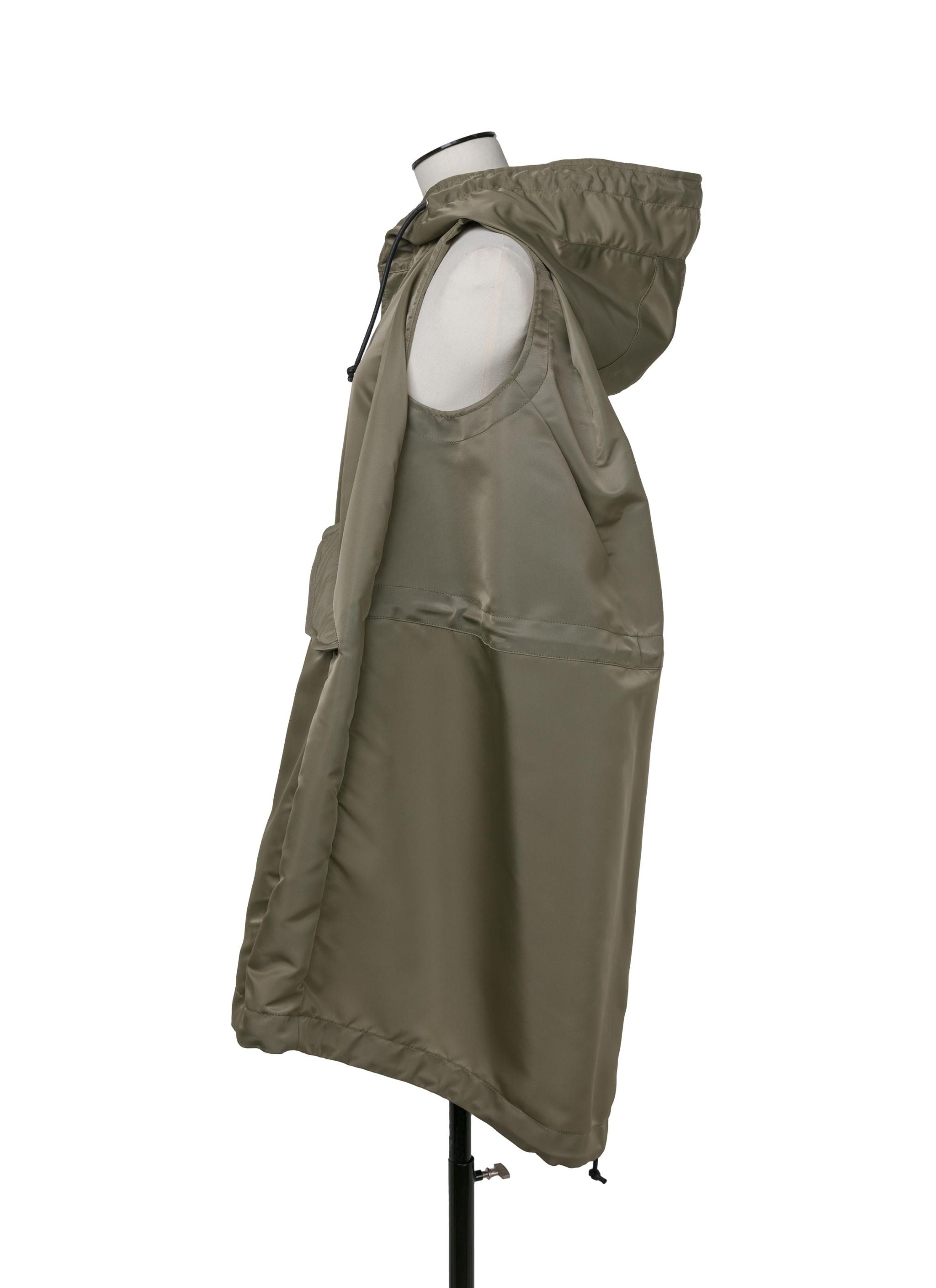 Nylon Twill Hoodie Vest - 3