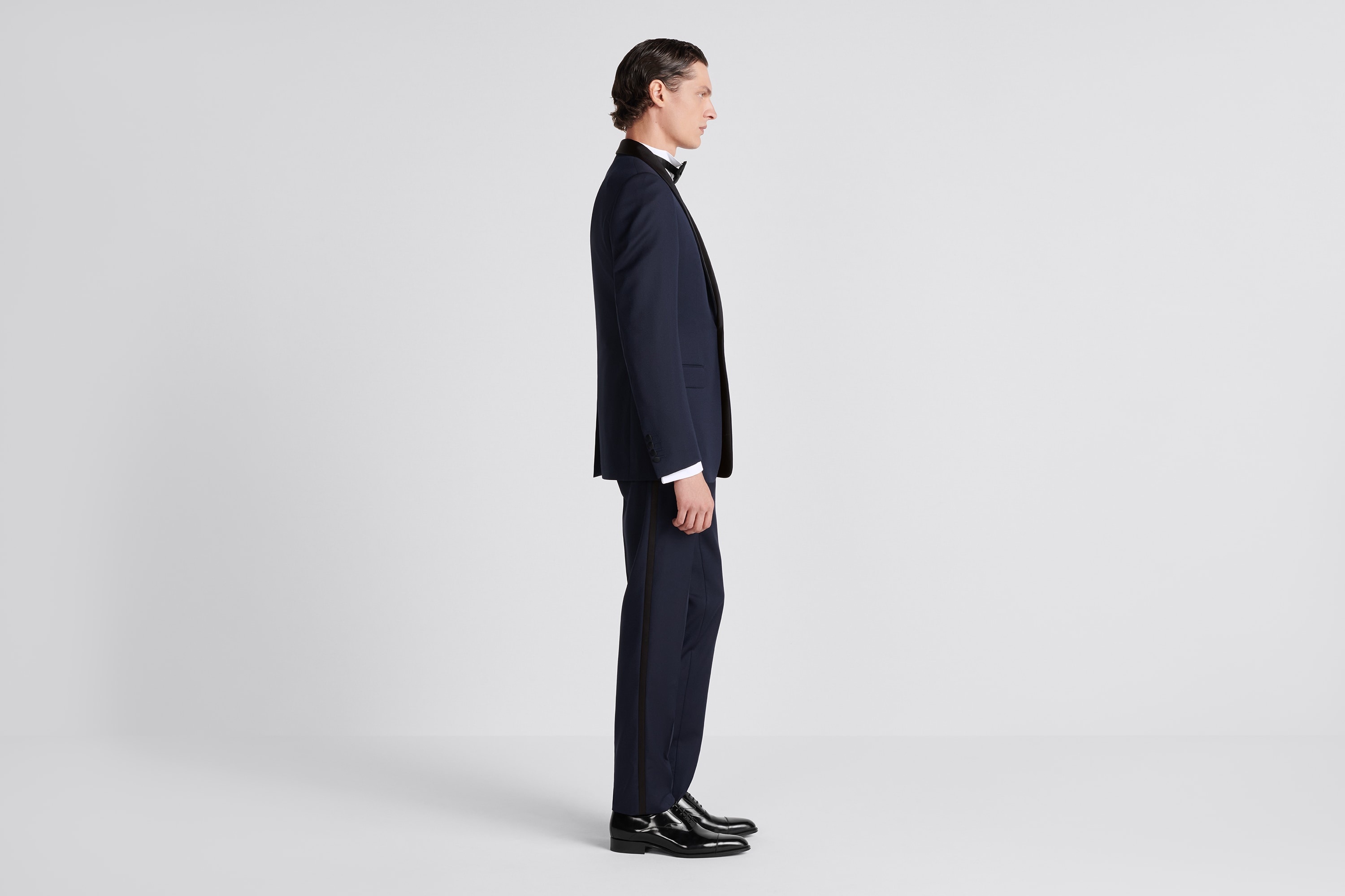 Classic-Cut Tuxedo with Shawl Collar - 2