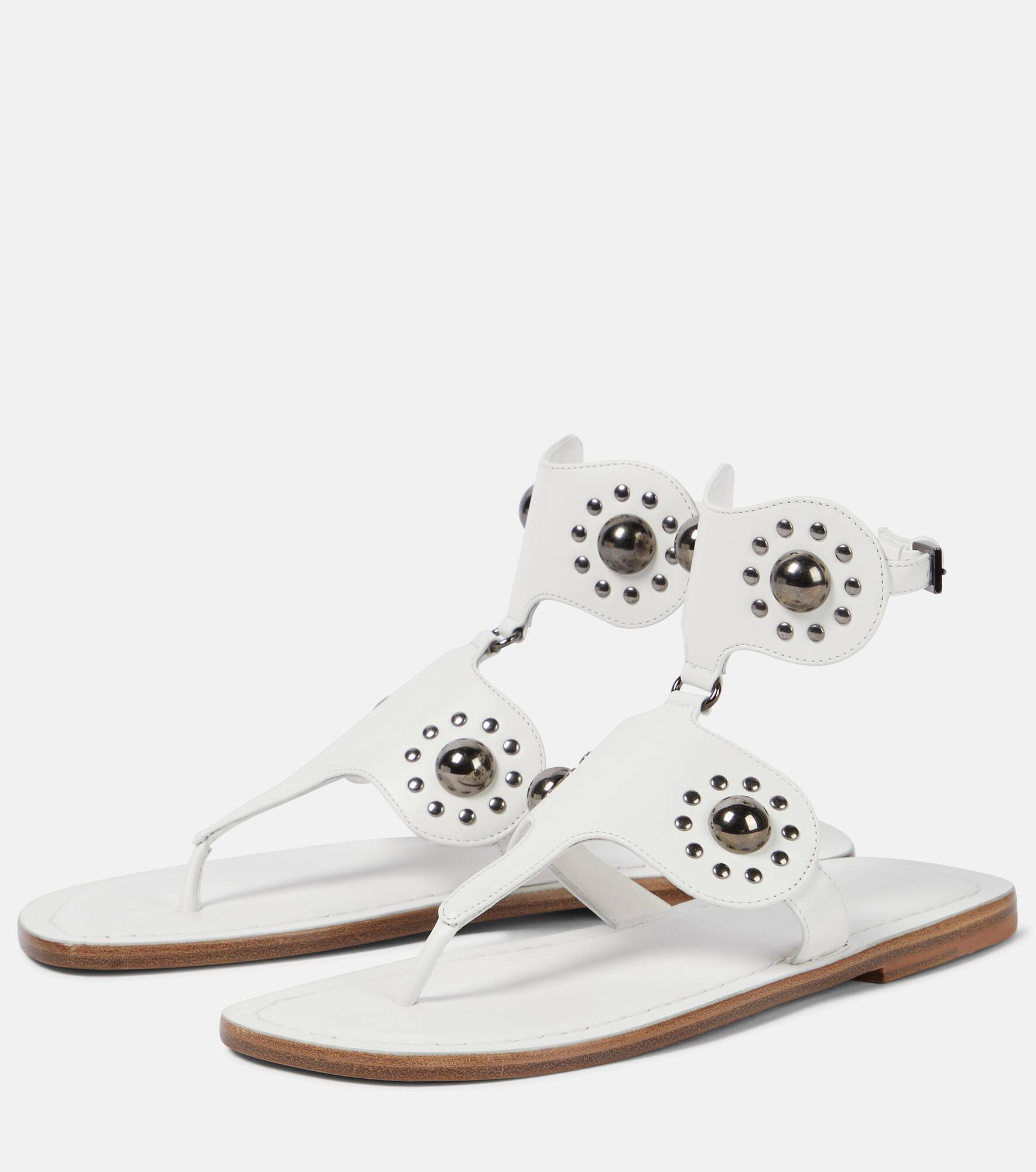 Studded thong sandals - 5