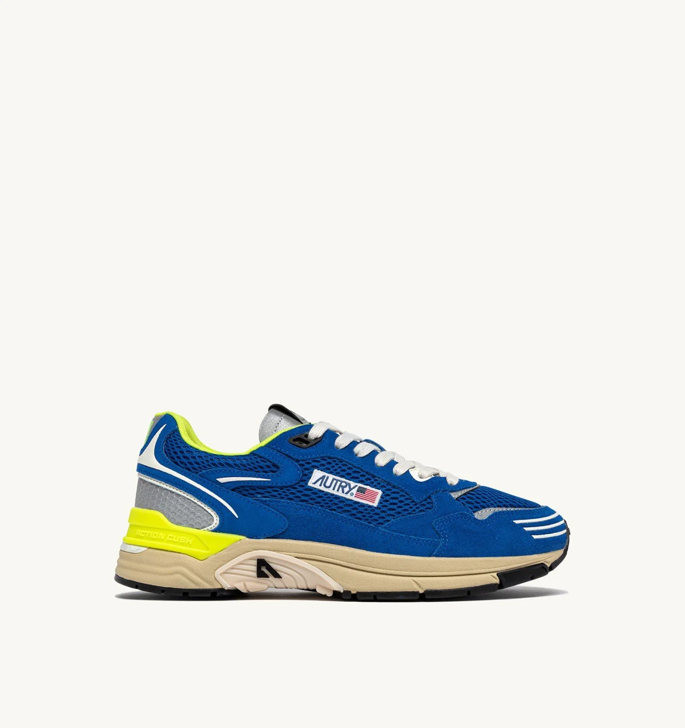 HYPERWAY SNEAKERS IN PRINCESS BLUE AND VANILLA ICE MESH AND SUEDE - 1