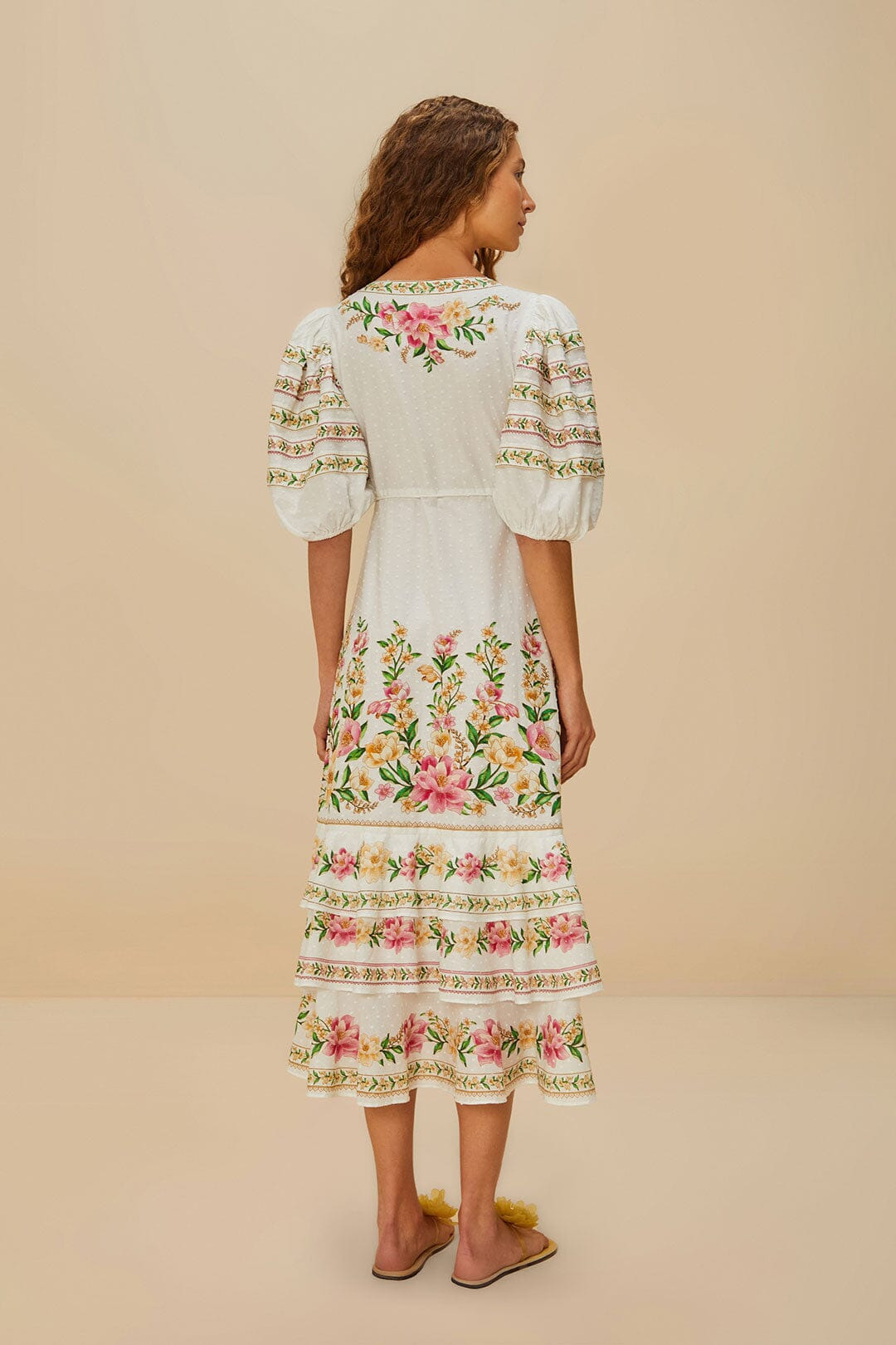 Off-White Palm Dream Wrap Midi Dress - 4