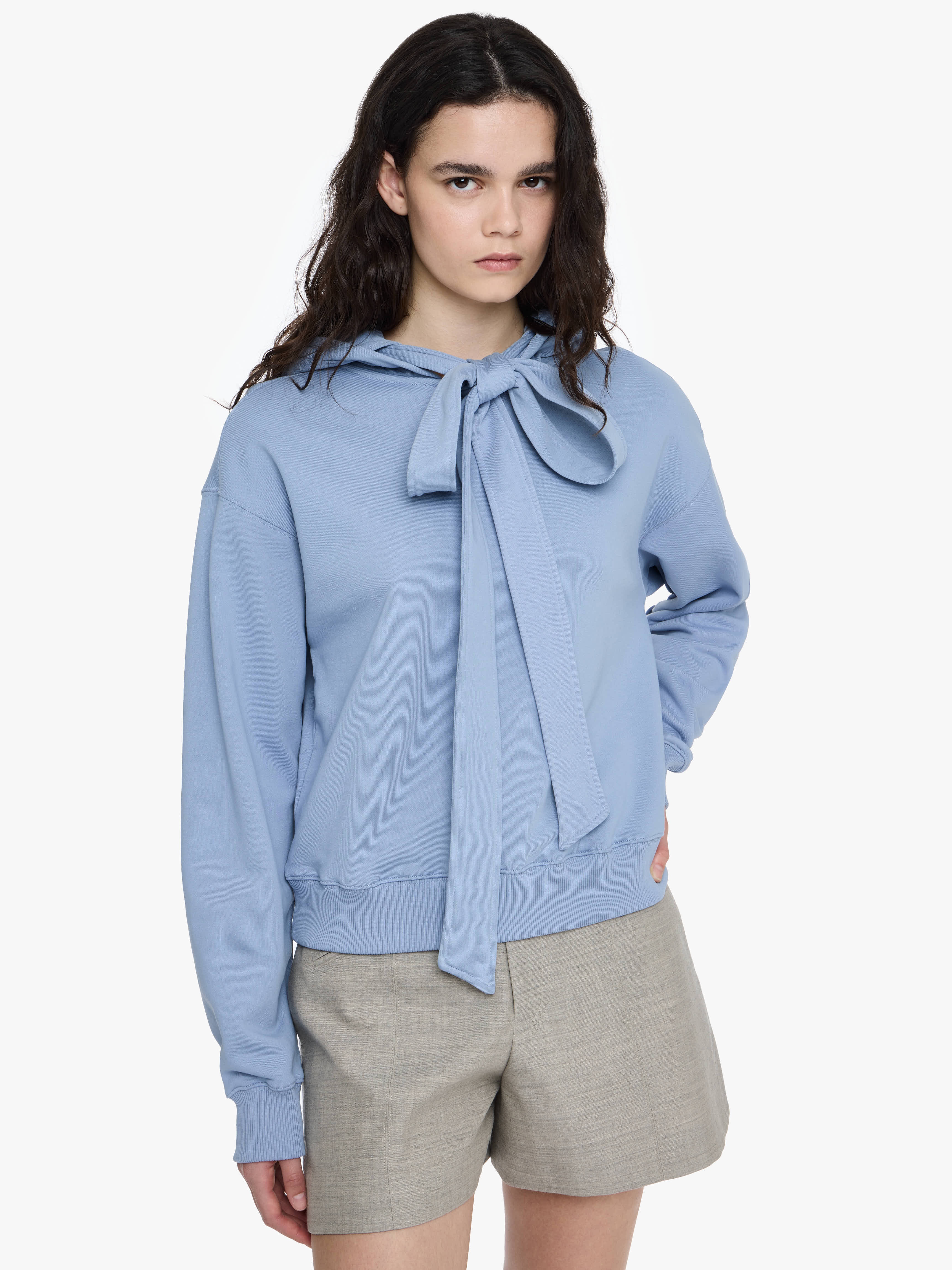 TIED BOW HOODIE - 4