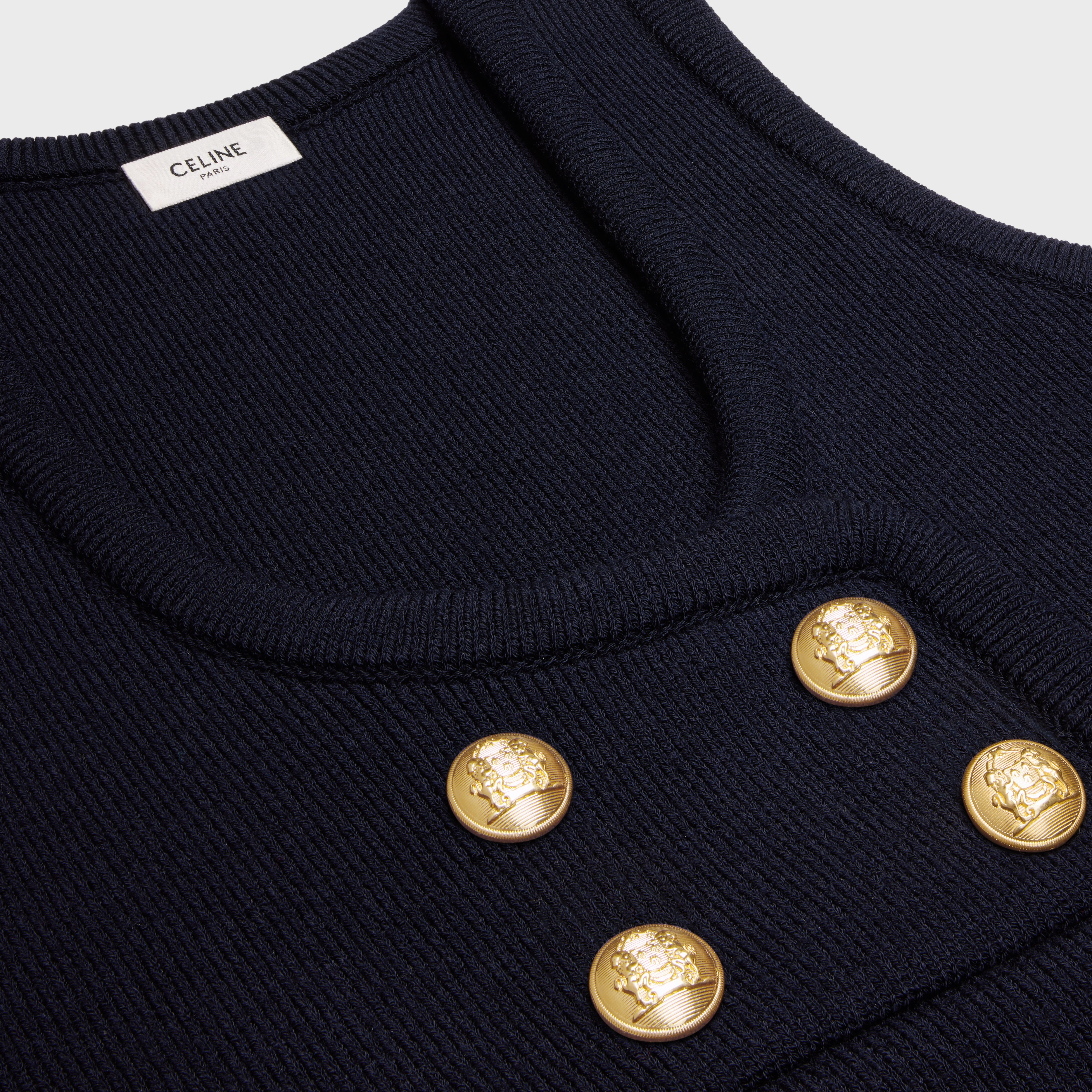 tunic mini dress in interlock wool - 3