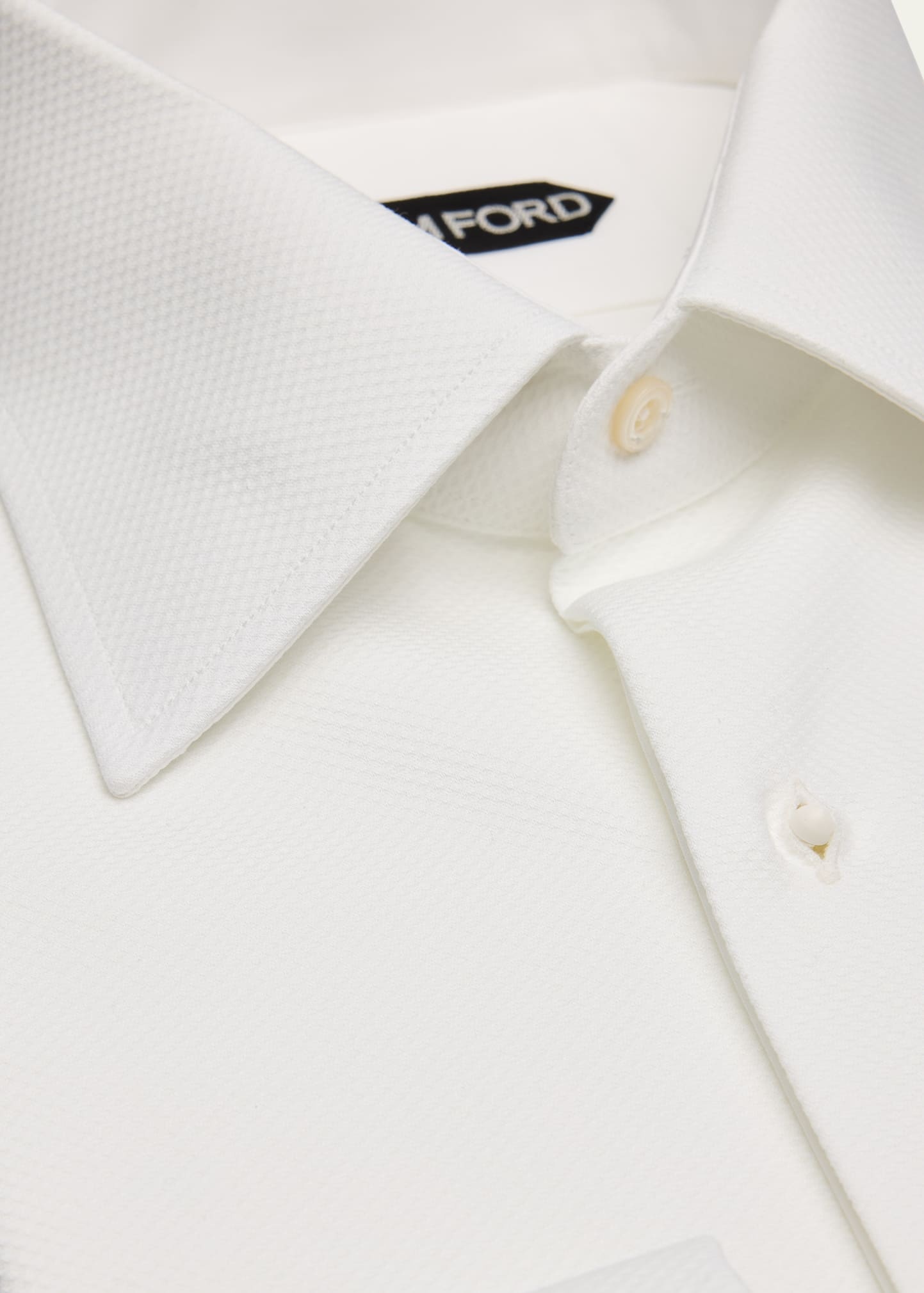 Men's Poplin Piquet French Cuff Dress Shirt - 2