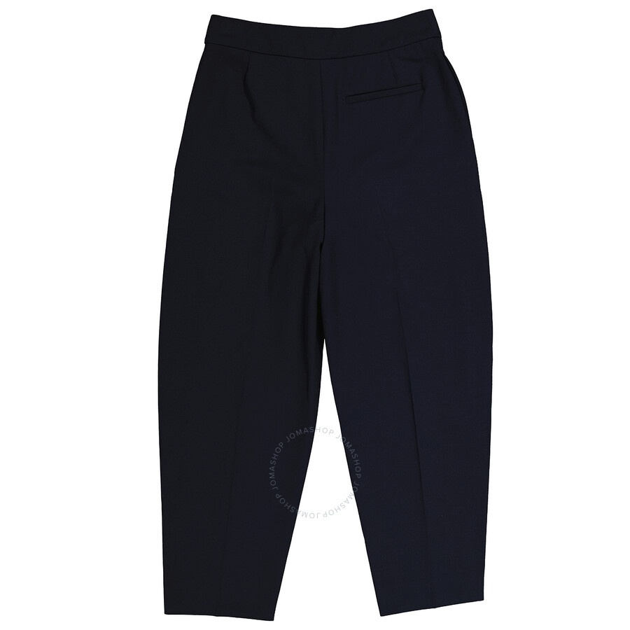 Chloe Blue Cropped Carrot Trousers - 5