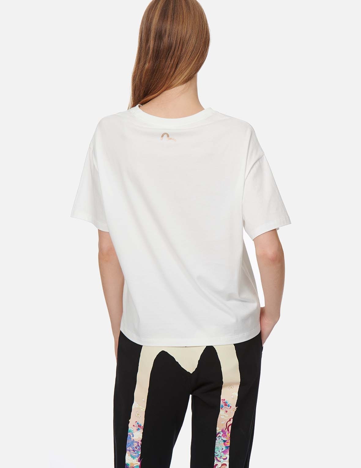 KAMON AND FLORAL PRINT T-SHIRT - 4
