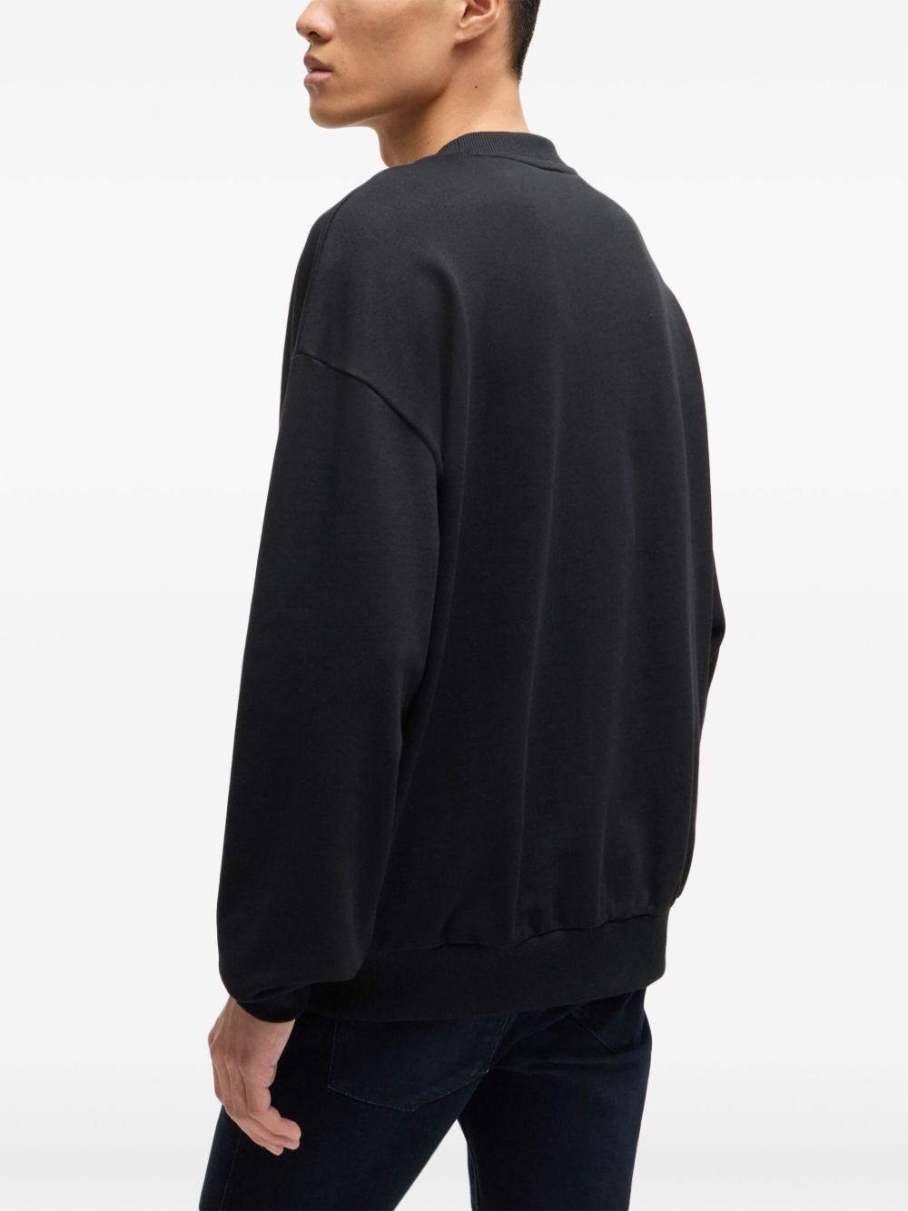 logo-print cotton sweatshirt - 4